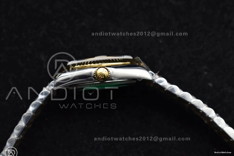 GSF on 278273 Steel DateJust 316L Stick Black Ladies Dial Markers Soft 31 Bracelet 561 YG President 1123